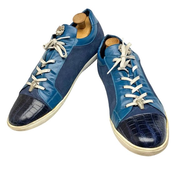 Belvedere‎ Toro Genuine Crocodile Calfskin Suede/Leather Handmade Sneakers main image 6